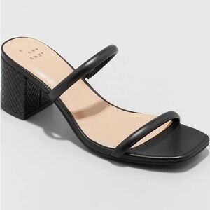 A New Day Women’s Cris Black Heeled Sandals - Size 8.5